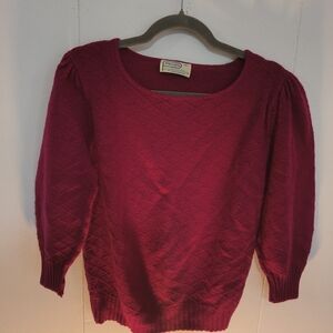 Women's Rich Burgundy Crew Neck Sweater